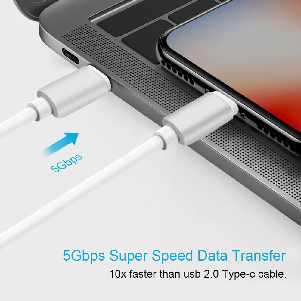 Кабель USB 2,0 type-C, быстрая зарядка 5 футов, совместимый с MacBook(Pro), Galaxy S9/S9+, Google Pixel 3 2 XL, Nexus 5X6 P и т. Д