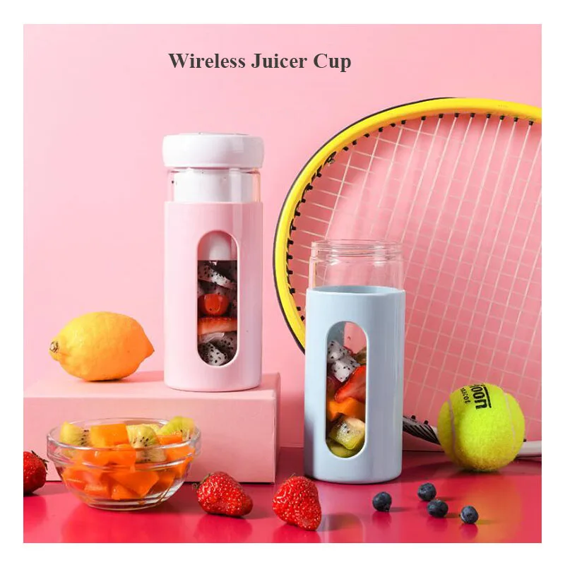 300ml Portable Glass Juicer Small Household Juicer Cup Mini Electric