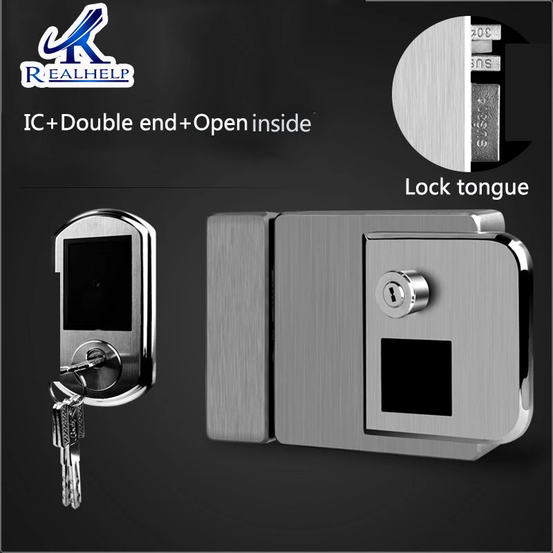 IC Card Double end 1 IP65 всепогодный Электрический замок 304 замок из нержавеющей стали высокое качество открытый отпечаток пальца беспроводной дверной замок для ворот двери - Цвет: IC Card Double end 1