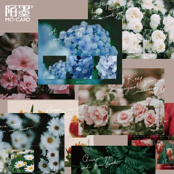 

60pcs/set Flower Plant Decorative Sticky Note Adhesive Creative Vintage Memo Pad Paper School Office Supplies Stationery