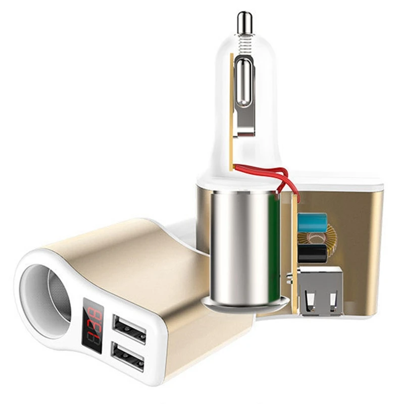 Интеллектуальный цифровой дисплей двойной зарядное устройство usb