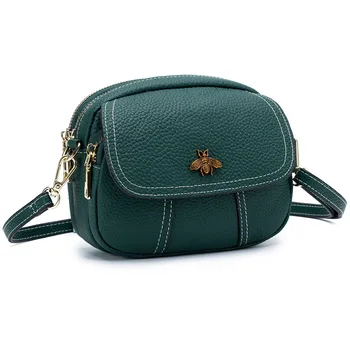 

Cardholder Multi-Layer Satchel Women's Mini Bag Phone Bag Full-Grain Leather Mini Verticle Casual Shoulder Bag Genuine Leather