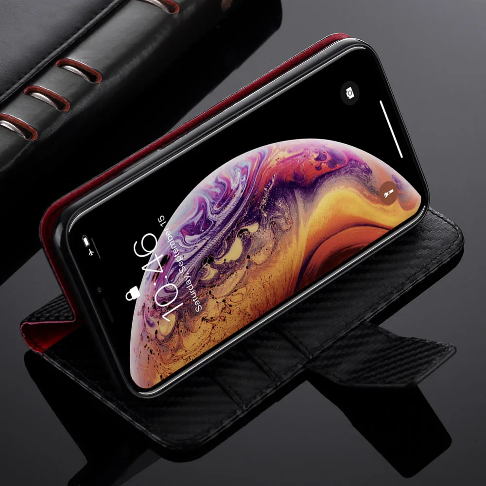 L-FADNUT для iPhone X чехол Xr Xs 11 Pro Max роскошный бизнес Флип Бумажник слот для карт кожаный чехол для iPhone 7 Plus 8 6S 6 5 5S SE