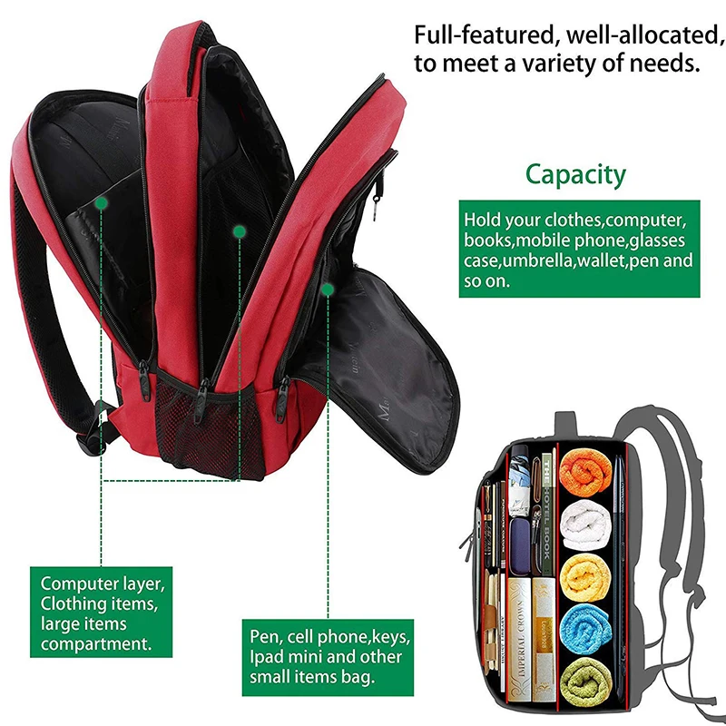 Бренд Matein, женский рюкзак с usb зарядкой, защита от кражи, 15,6 дюймов, для ноутбука, деловой рюкзак, сумка для женщин, школьная сумка, дорожные сумки для девочек