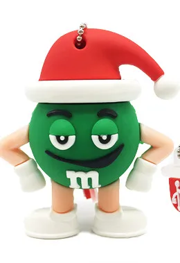 Usb флеш-накопитель 64 ГБ usb флешка 32 ГБ флеш-накопитель 16 Гб Флешка 128 ГБ usb 2,0 8 ГБ 4 ГБ M& m's Chocolate Мистер Бин мультфильм Рождественский подарок - Цвет: 3