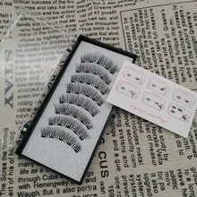 Pestañas postizas magnéticas 3D, 5 imanes, 8 Uds., duraderas, hechas a mano, de visón Artificial Natural, con pinzas