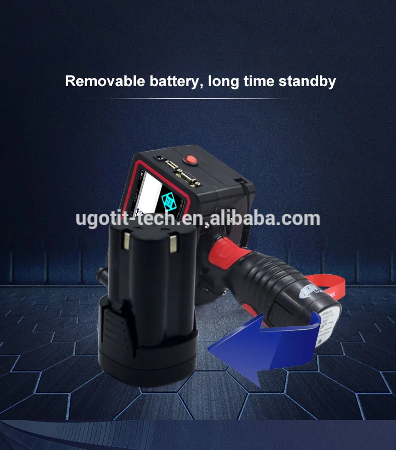 Factory Price 50mm height large character Touch Screen Hand Held Inkjet Printer For Wood