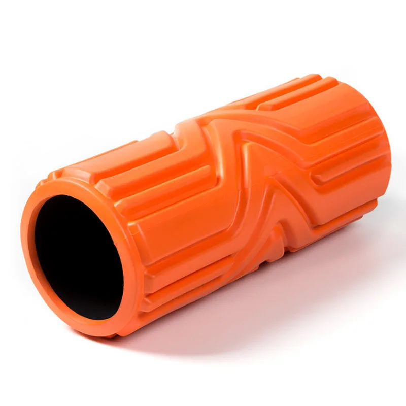 Массажный ролик для расслабления мышц с осью пены, фитнес-йога, колонна с роликовым колесом, пилатес 33 см - Цвет: Оранжевый