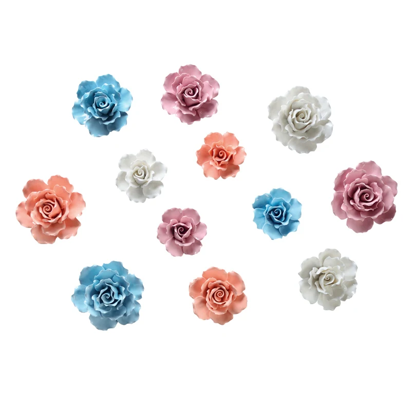 Ceramic Flower Three-dimensional Wall Decoration Home Decoration Bedroom Living Room Tv Background Wall Decoration