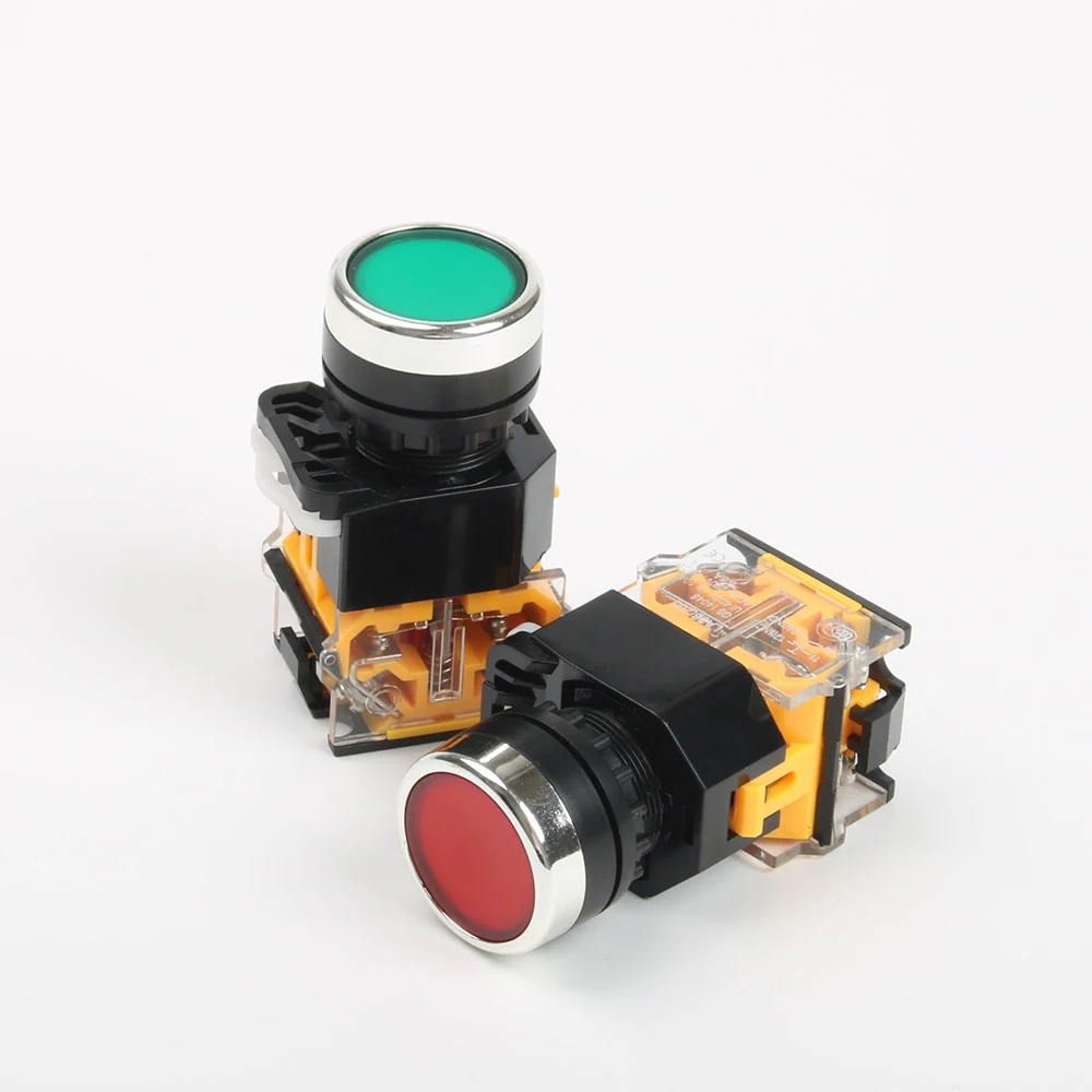 

LA38-11/203 Red Green Automatic Momentary Reset Push Button Switch Heavy Duty Power Drop ship