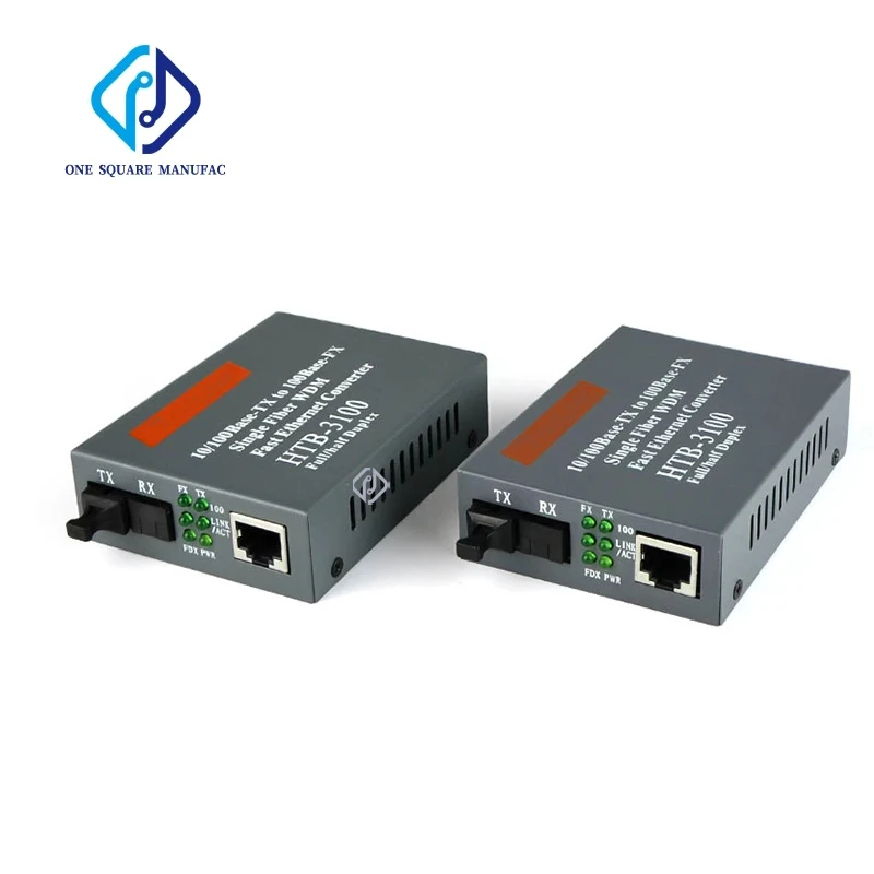 

NetLink HTB-3100 A/B 100Mbps Fiber Optical Media Converter SC 10/100M 25km A side 1310nm B side 1550nm