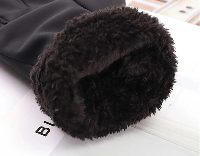 Men's gloves winter high elastic warm touch screen plus velvet thickening comfortable riding windproof waterproof screw