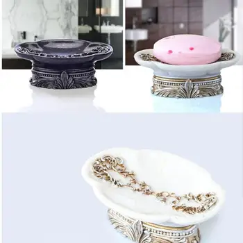 

Fashion Soap Dish Resin Three-Dimensional Relief Box Soap Holder Handmade Soap Tray Retro Home Decoration Bathroom Soap Holder
