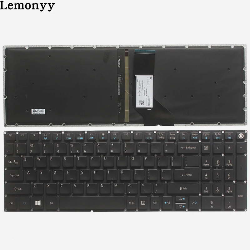 Новая Клавиатура ноутбука США для ACER Aspire 5 A517 A517-51-5832 A515 A515-51 A515-51G черная клавиатура с раскладкой стандарта США с подсветкой