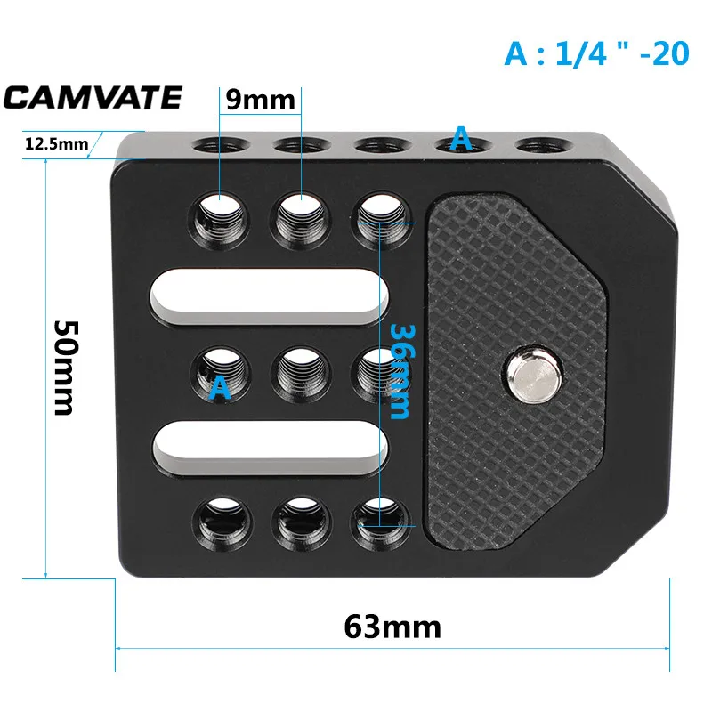 Universal do Queijo do Monitor de Camvate Entalhes de Montagem para a Gaiola do Monitor da Câmera Baixa com 1 Placa Parafuso Rosqueado & Dois - 4 -20 - Image 4