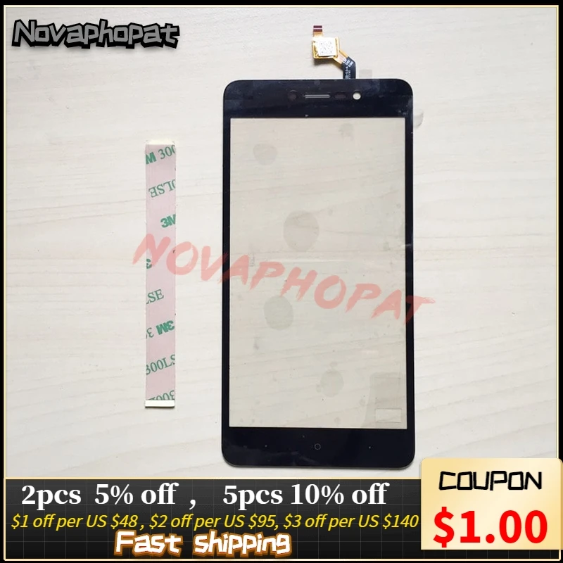Novaphopat 5 дюймов черный/сенсорный экран в золотом цвете для Wiko lenny 4 plus сенсорный