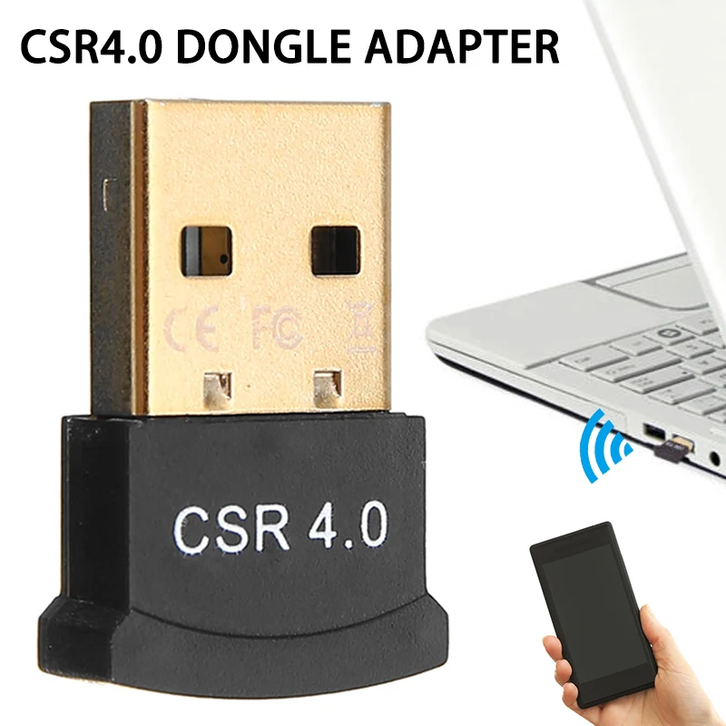 

Mini CSR 4.0 Dongle Adapter USB 2.0 Audio Receiver Transmitter Bluetooth 4.0 Stereo Wireless Adapter for PC Laptop TV Car Kit