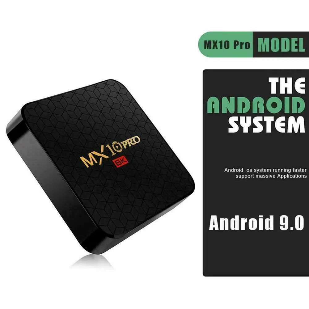  Android 9.0 TV Box MX10 PRO 4GB 64GB 6K Video Player Allwinner H6 Quad Core USB 3.0 wifi Media TV B
