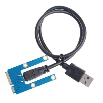 

Mini PCI-E Express 1x To16x USB 3.0 Extender Riser Card Adapter SATA Power Cable G6DC