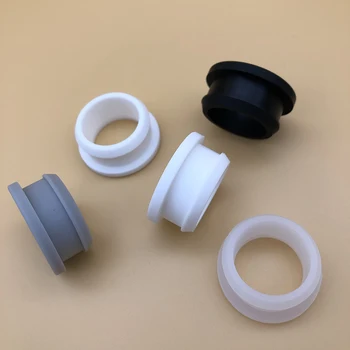 

T typed Plug with hole Two sides Grommet Eco-Friendly Sealed Gasket Food Grade Silicona Ring Machine Tube Sealing PVC 28 29 30mm