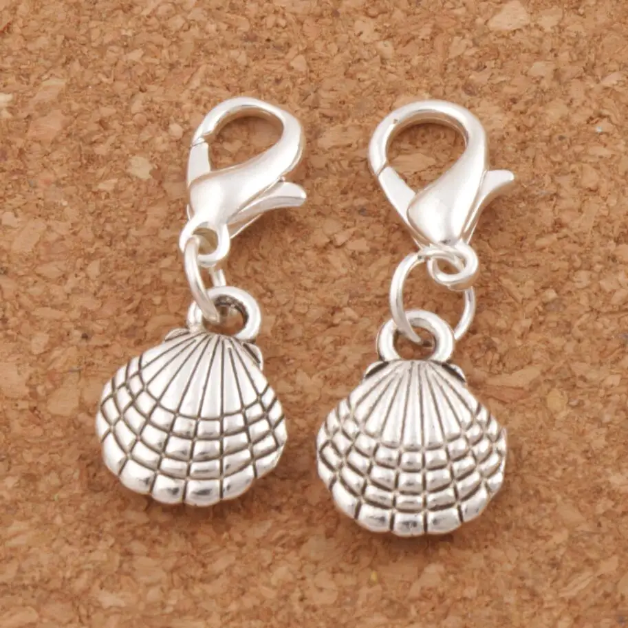 

Shell Lobster Claw Clasp Charm Beads 26.8x9.9mm 100pcs zinc alloy Jewelry DIY C1175
