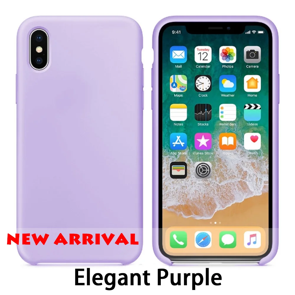 Чехол для Телефона iphone 6 6S Plus официальный Стильный силиконовый чехол для Apple 6 6S Plus Coque для iphone XS крышка без логотипа - Цвет: Elegant Purple