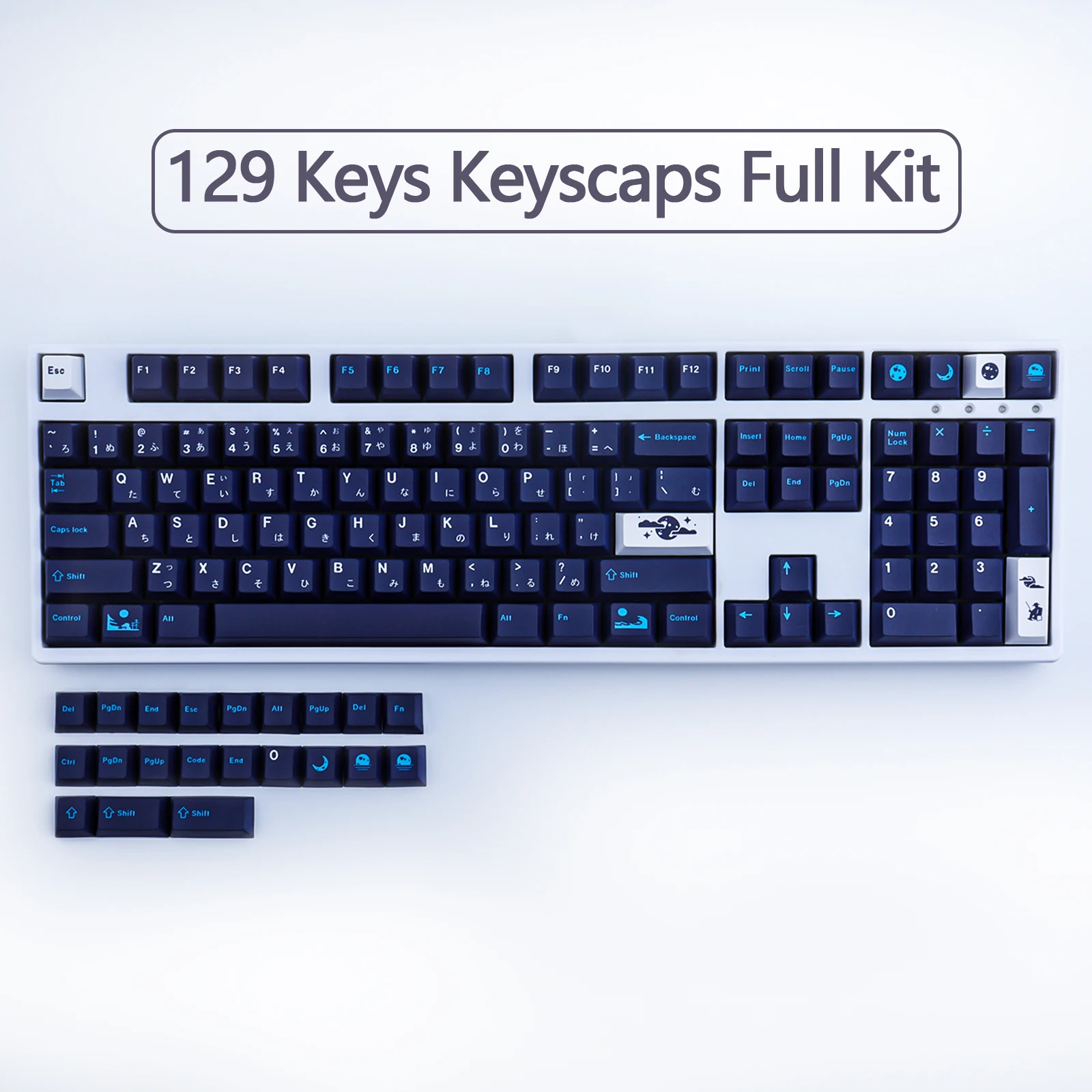 cherry profile dye-sub personalizado gmk azul inferno keycaps para teclado mecânico