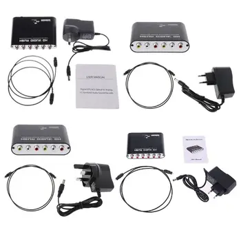 

Digital DTS AC3 Optical To Analog 5.1CH Surround Audio Sound Decoder Coaxial To 6RCA