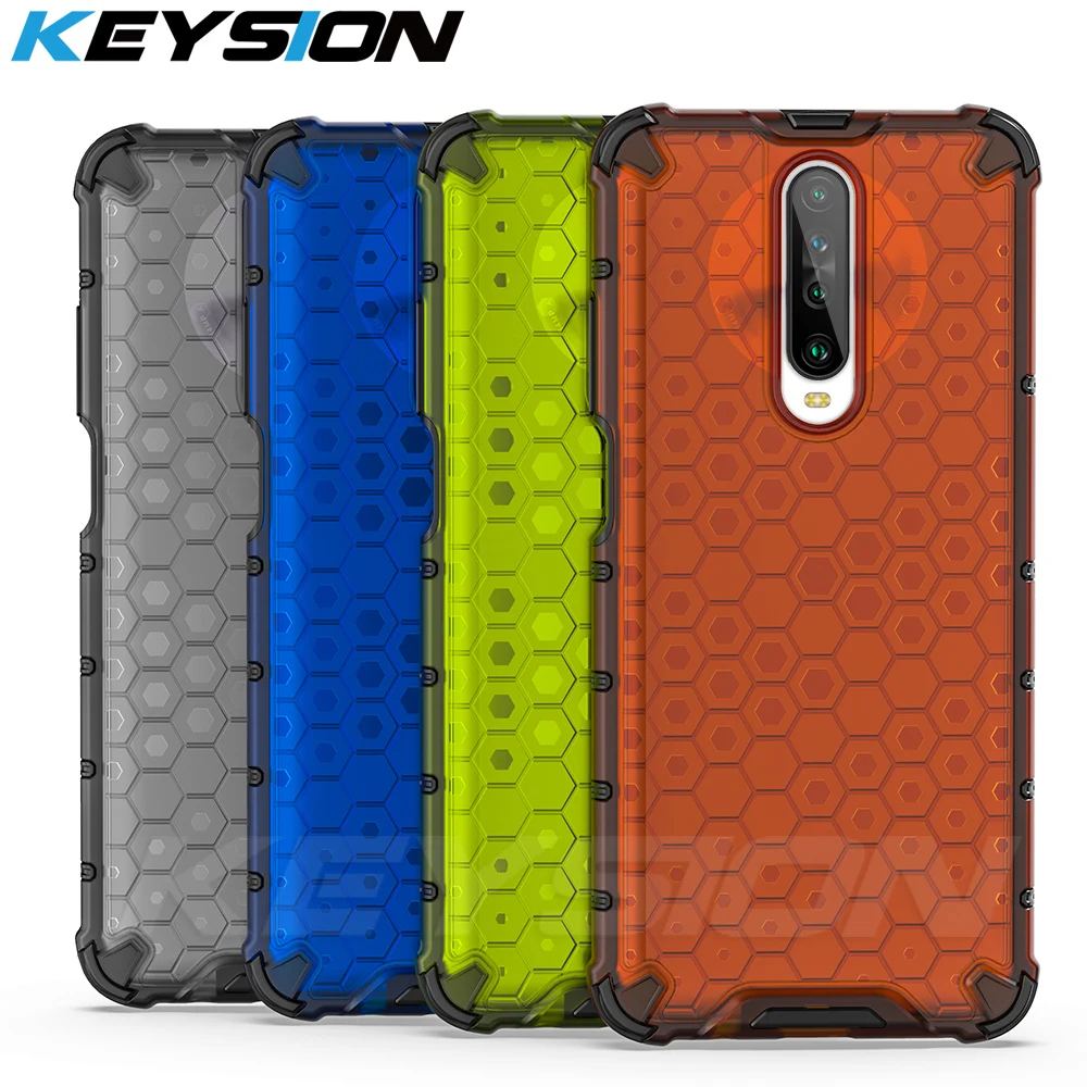 KEYSION Shockproof Armor Case for Redmi K30 Pro 4G 5G Honeycomb Phone Cover Xiaomi Note 8 8T 8A K20 | Мобильные телефоны и
