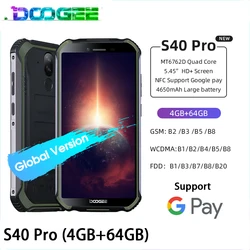 Смартфон DOOGEE S40 Pro защищенный, IP68/IP69K, 4 + 64 ГБ, Helio A25, 8 ядер, Android 10