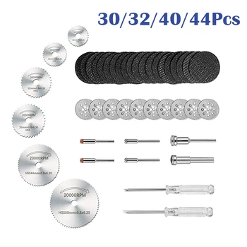 

30/32/40/44Pcs Diamond Resin Cutting Disc Saw Blade Grinding Wheel Set for Rotary Tool Kit