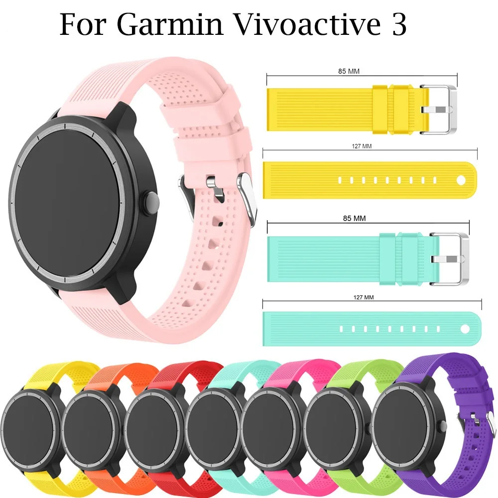 

Colorful Soft Silicone Bracelet Strap For Garmin vivoactive3 vivomove HR Replacement Smart Wristband for Garmin Vivoactive3 Belt