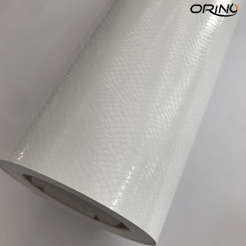 White Snake Skin Vinyl Wrap Sticker-4