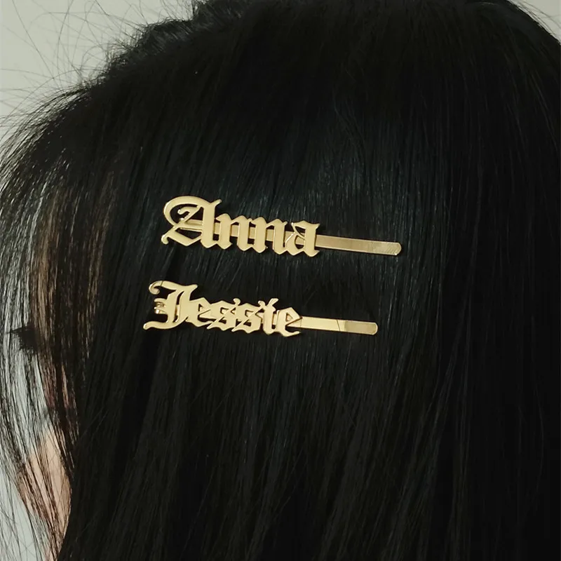 Украшения для волос на заказ, заколка для волос Babygirl Bijoux Femme, детский подарок, персонализированный головной убор для невесты, Золотая заколка для волос, аксессуары в стиле бохо