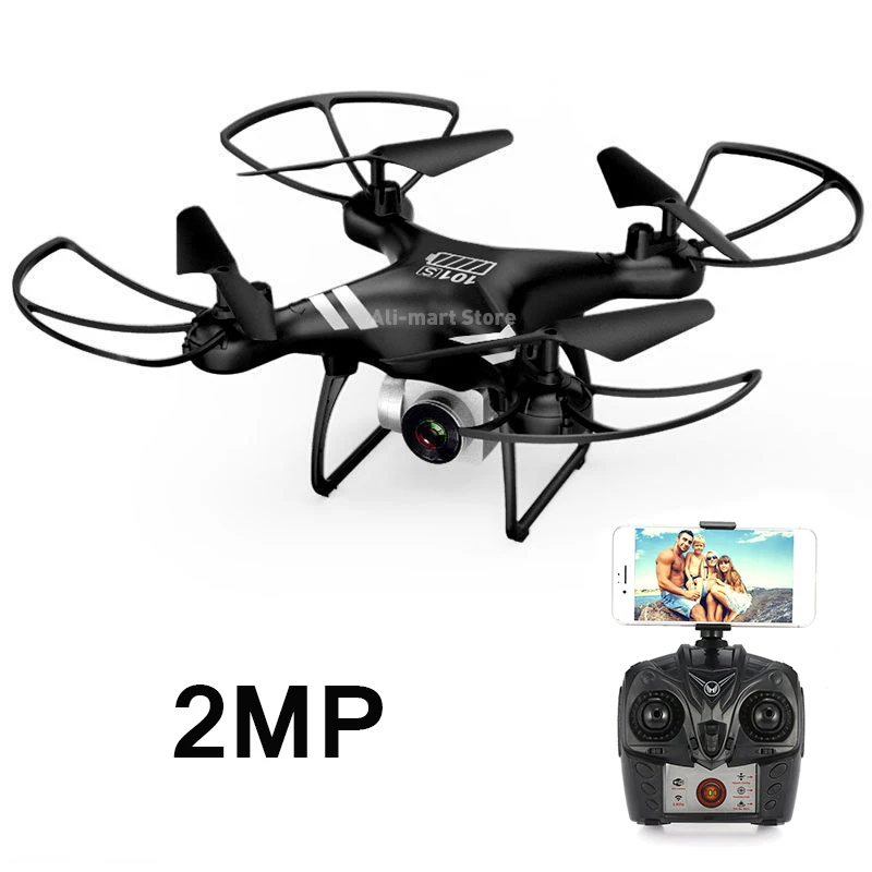 Black 2MP camera KY101S Радиоуправляемый Дрон wifi FPV с широкоугольной HD камерой, удерживающий высоту Безголовый Радиоуправляемый квадрокоптер Дрон с большим временем полета VS JJRC H37 - Цвет: Black 2MP camera