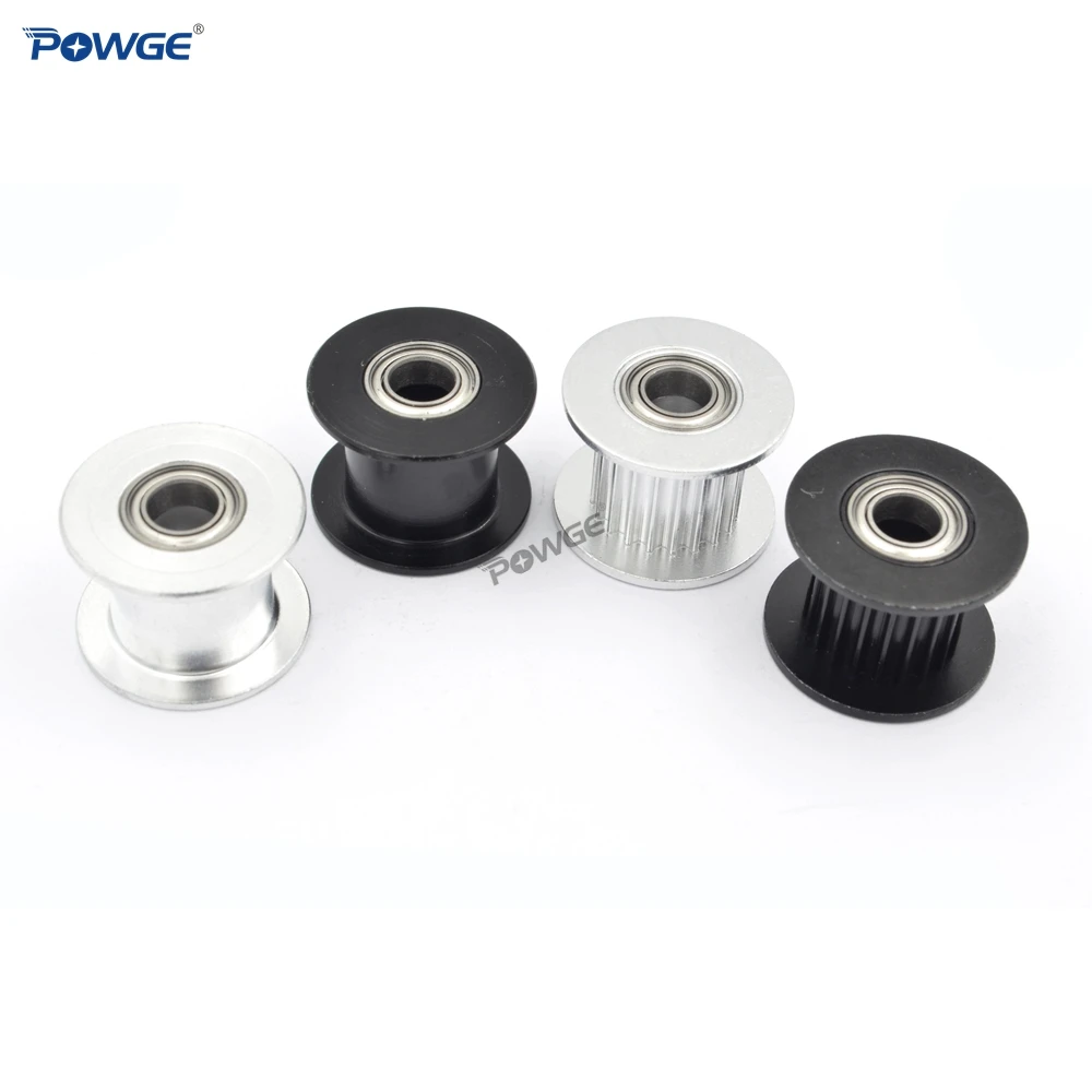 Synchronou Idler Pulley 2M 2GT 20 Teeth Bore 5mm with Bearing For GT2 Open belt Width 10MM 20teeth 20T Passive Wheel timing belt pulley fixed pulley timing pulley belt pulley