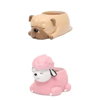 

Set of 2 Cute Animals Shape Planter Succulent Mini Plants Pot Decor Crafts