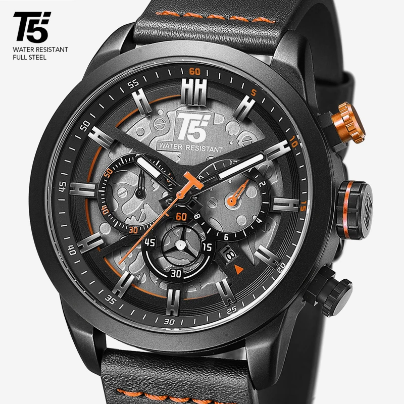 

Leather Band Male Man Military Quartz Sport Wrist Watch Men Chronograph Waterproof Mens Watches Top Brand Luxury Wristwatches