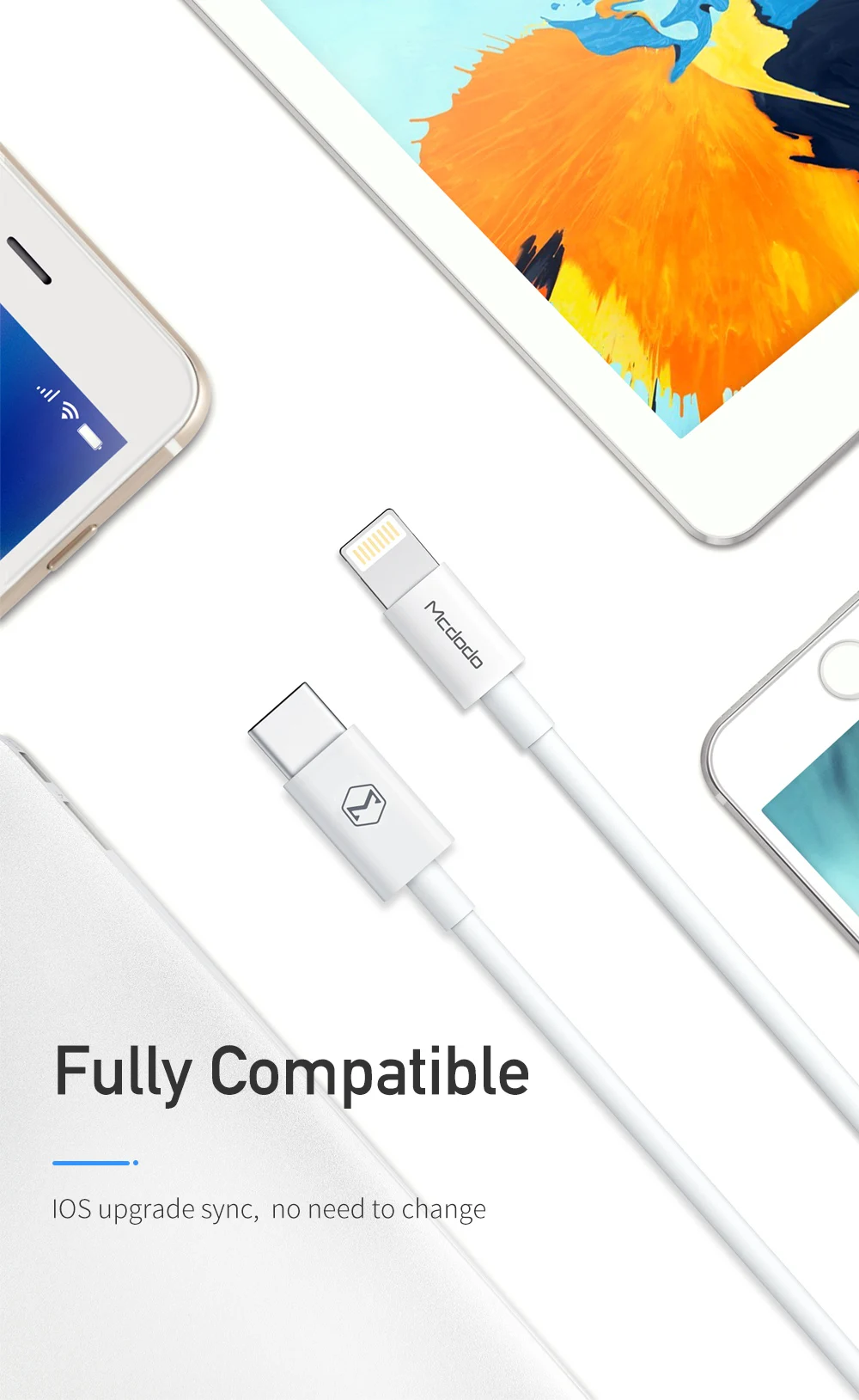 Mcdodo usb type-C кабель на 8-контактный кабель для iPhone X XS XR 8 Plus 18 Вт PD Быстрая зарядка USB C кабель для передачи данных для Macbook USB шнур