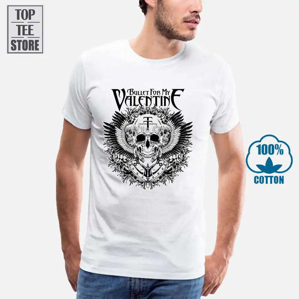 

Men Summer T Shirt Bullet For My Valentine Bfmv Mens Xxl T Shirt Tee White Black Eagle Official Tops Youth T Shirt