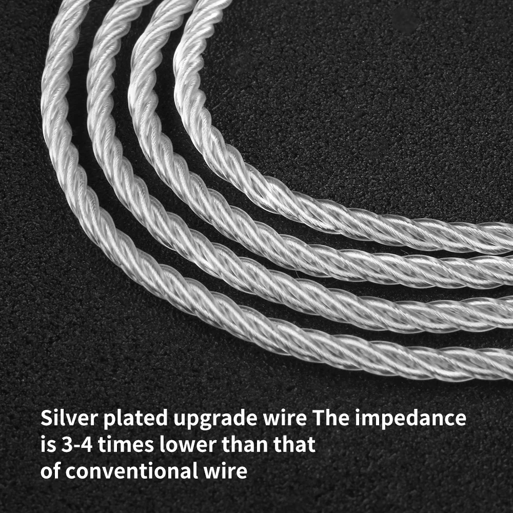 TRN наушники с посеребренным обновленным кабелем 0 75 \ 78 mmcx PIN для V80 V20 V10 AS10 IE80 V30 T2 T3