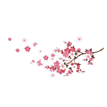 

1PC Removable Peel and Stick Romantic Creative Peach Blossom Wallpaper Wall Stickers Wall Decals