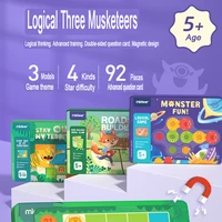 Mideer Magnetic Logical Game Toys Children Concentration Board Game Monster Fun/Road Builders/Stay Out Of My Territory Kids 5Y+ 1