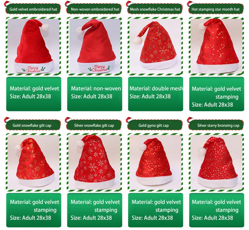 Мягкая Рождественская шапка из плюша вечерние шапки Санта-Клауса для детей и взрослых красное украшение Новогоднее украшение подарок для детей праздничные принадлежности для вечеринок