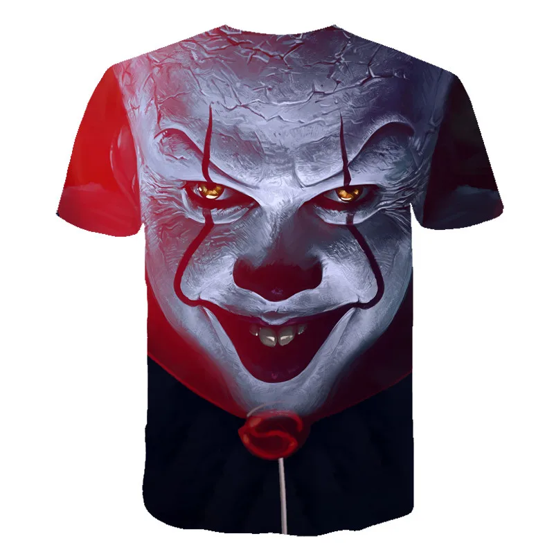 

Horror Movie It Penny Wise Clown Joker 3D Print Tshirt Men/Women Hip Hop Streetwear Tee T shirt 90s Boys Cool Clothes Man