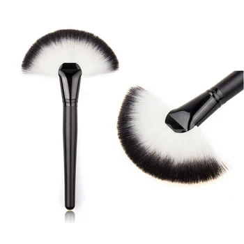 

ELECOOL Large Fan Shape Blush Makeup Brushes Highlighter Bronzer Blush Powder Cheek Brush Cosmetic Makeup tool High Quality