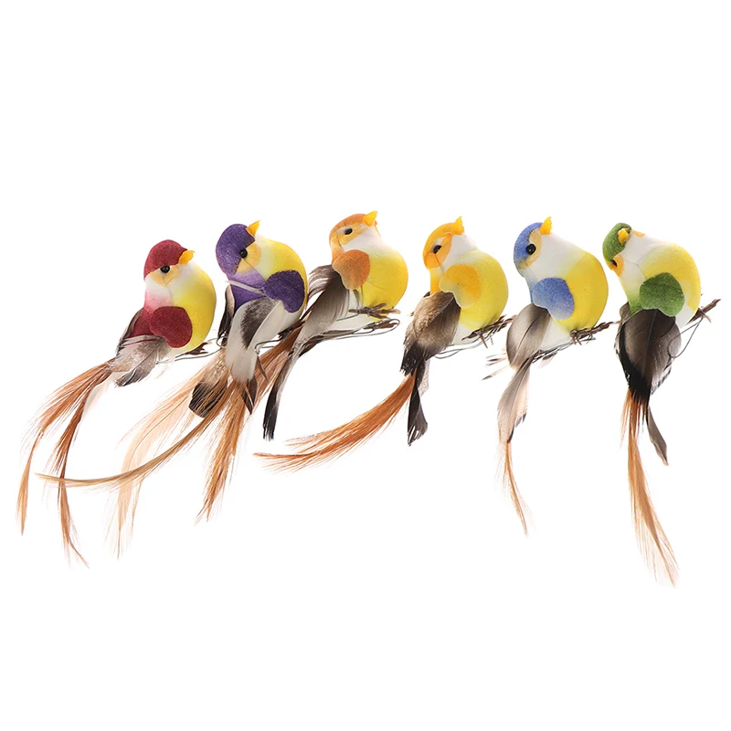 1 шт. поддельные ремесленные птицы искусственные пенные Перья Мини Птица, украшение для стола для свадьбы, день рождения украшения для детей, свадьбы