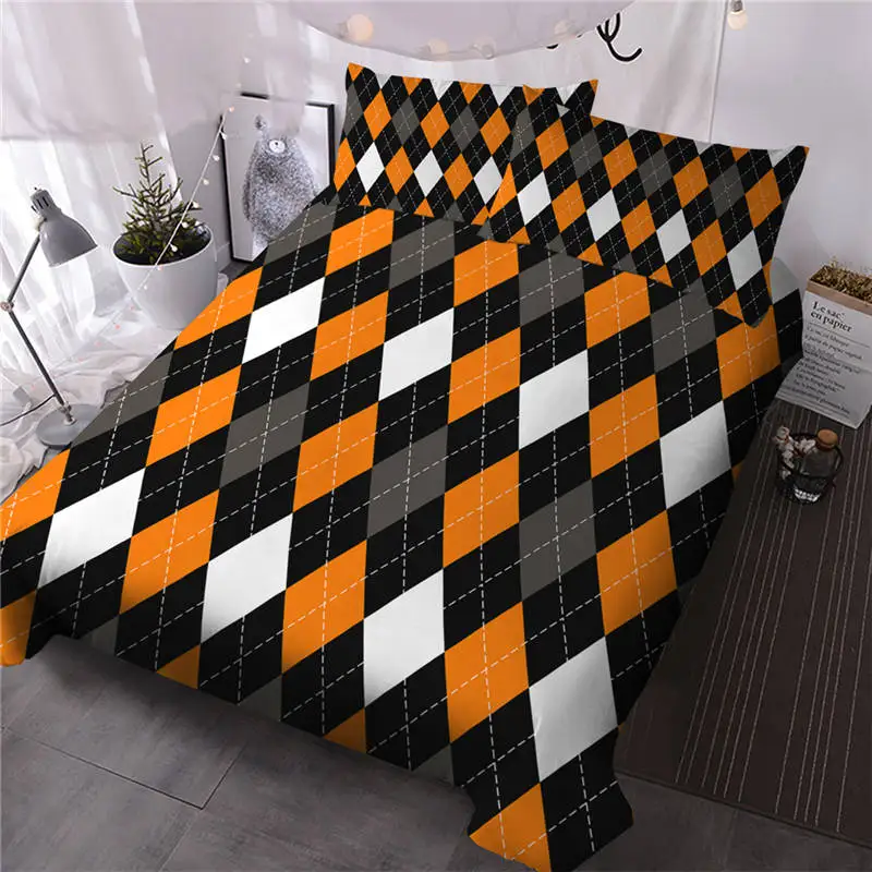 4 BlessLiving Colorful Bedding Set Geometric Comforter Cover Watercolor Galaxy Luxury Bed Set Waves Camouflage Home Textiles 3PCS - Цвет: 4