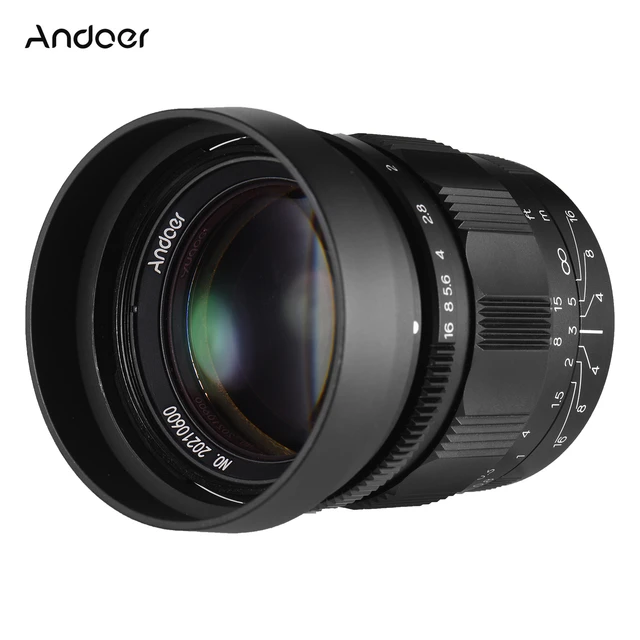 Andoer 50mm F1.2 grande obiettivo della macchina fotografica di apertura MF  obiettivo fisso per Sony