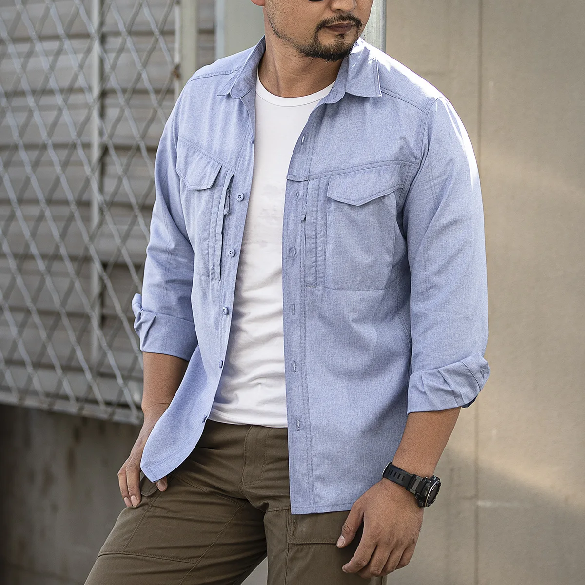 Mege Men's Tactical Military Shirt 